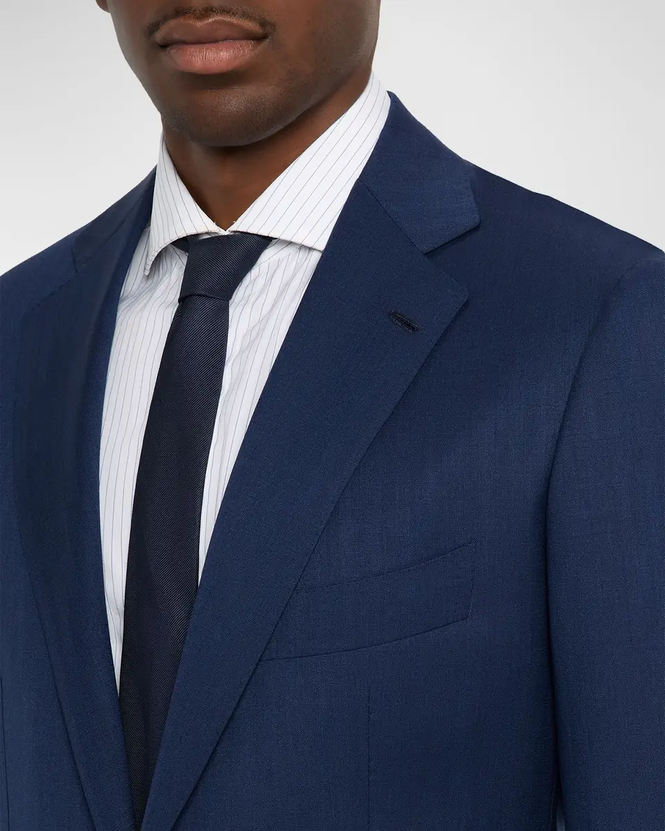 Cesare Attolini Men's Wool Chevron 130 Two-Piece Suit | Thumbnail 6 Cesare Attolini Men's Wool Chevron 130 Two-Piece Suit | Thumbnail 6