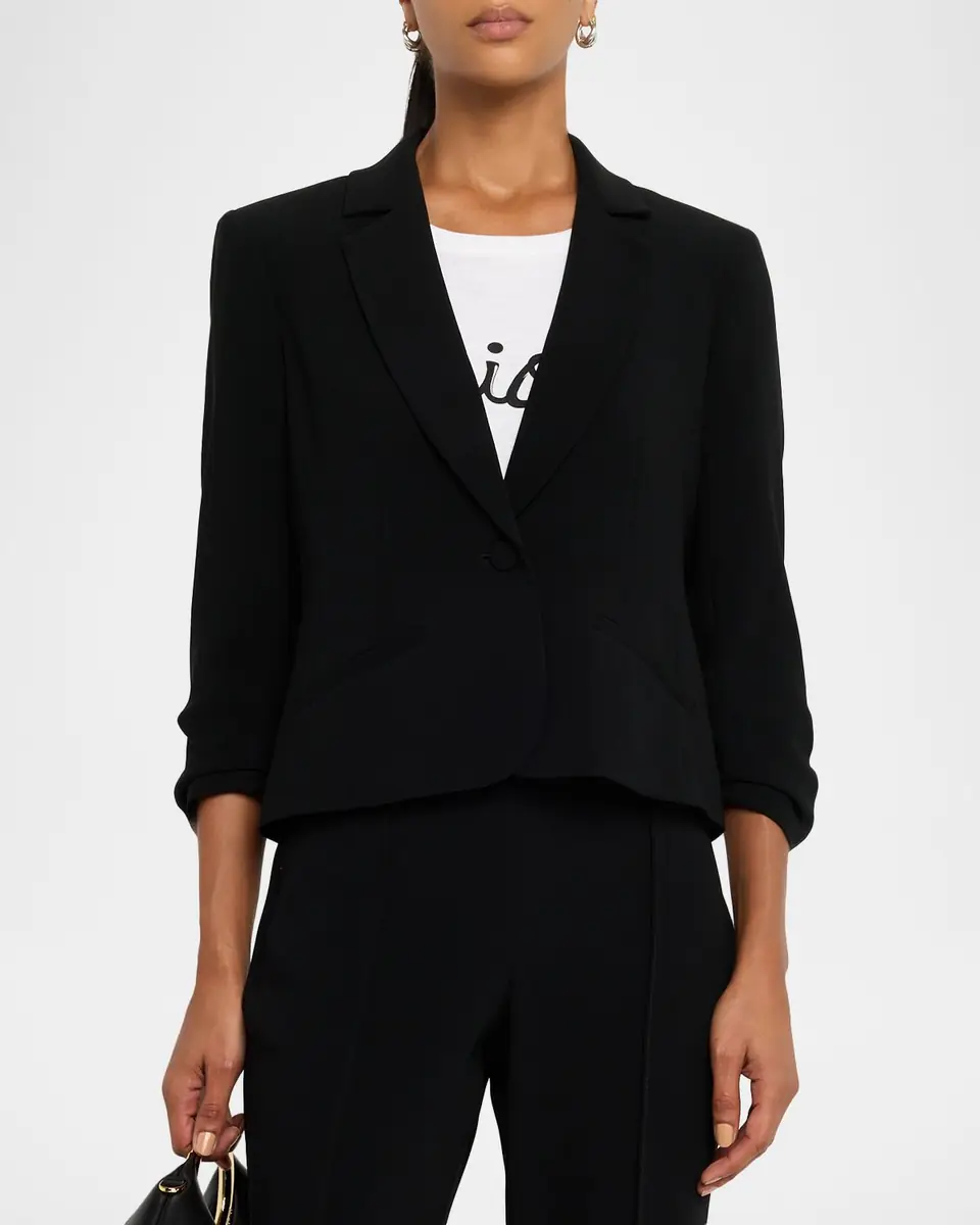 Cinq à Sept Khloe Petite Cropped 3/4-Sleeve Blazer | Thumbnail 4