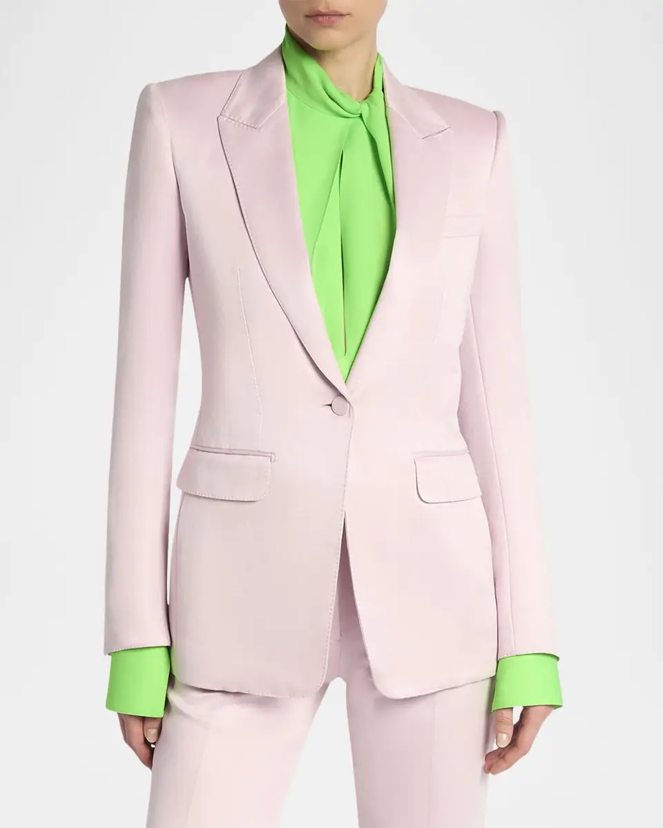 Tom Ford Single-Breasted Silk Blazer Jacket | Thumbnail 4 Tom Ford Single-Breasted Silk Blazer Jacket | Thumbnail 4