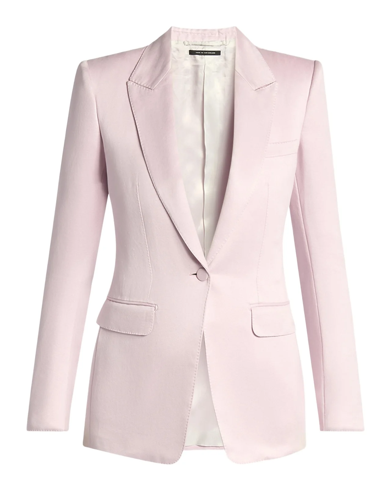 Single-Breasted Silk Blazer Jacket Single-Breasted Silk Blazer Jacket