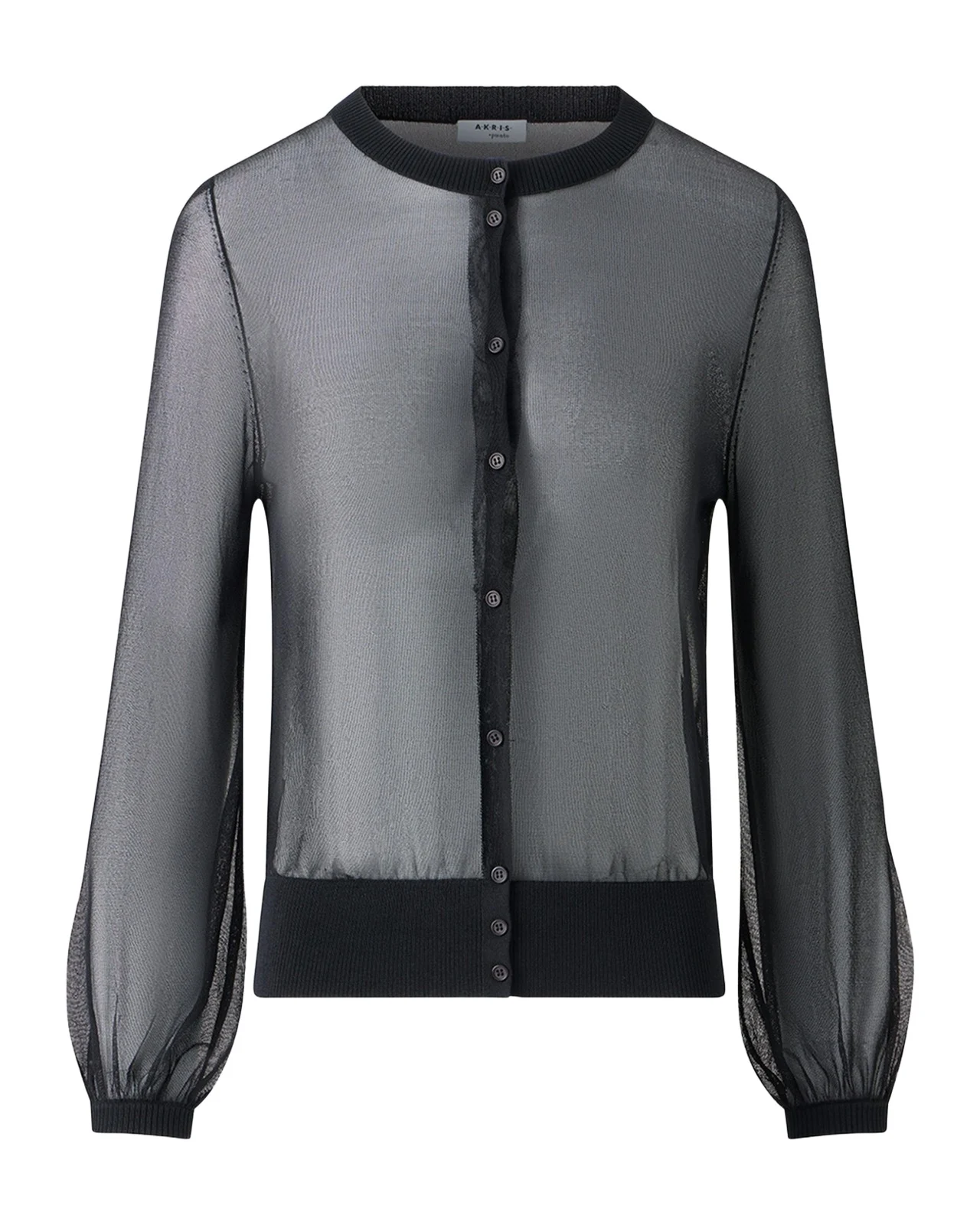 Sheer Knit Crewneck Cardigan Sheer Knit Crewneck Cardigan