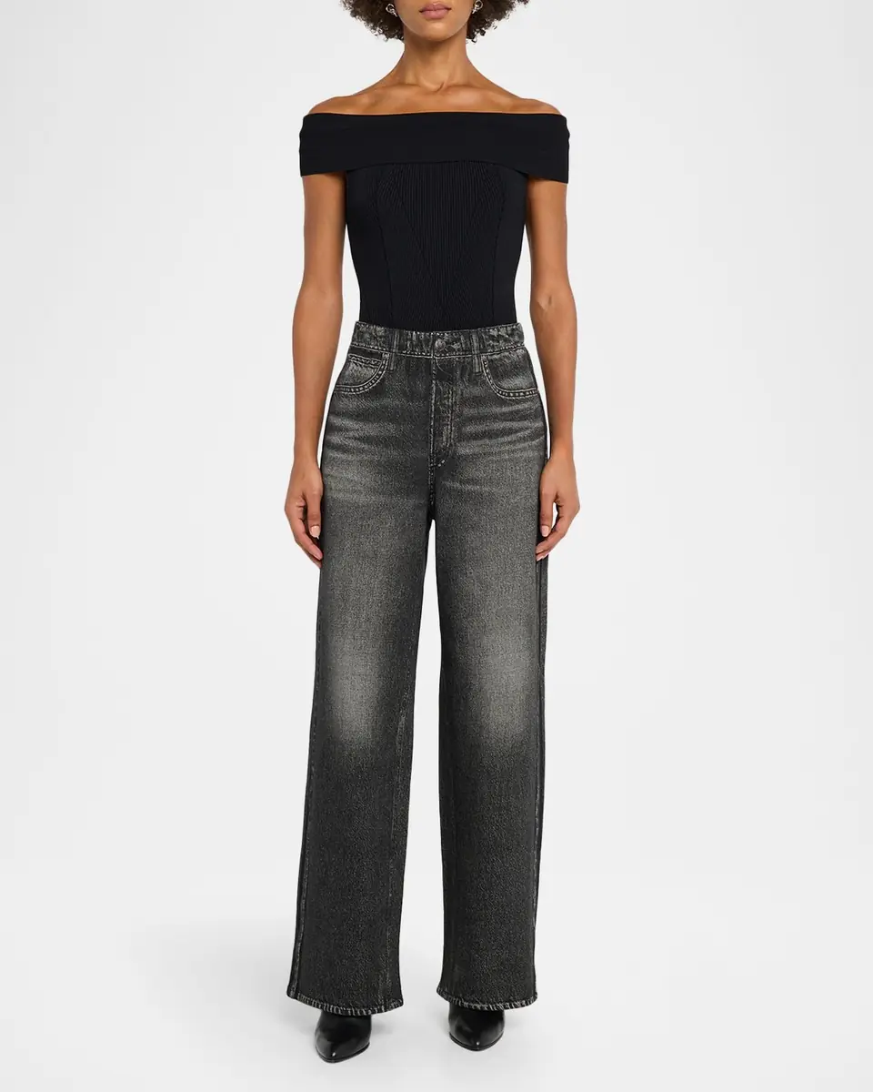 rag & bone rb Miramar Terry Wide-Leg Track Jeans | Thumbnail 2 rag & bone rb Miramar Terry Wide-Leg Track Jeans | Thumbnail 2