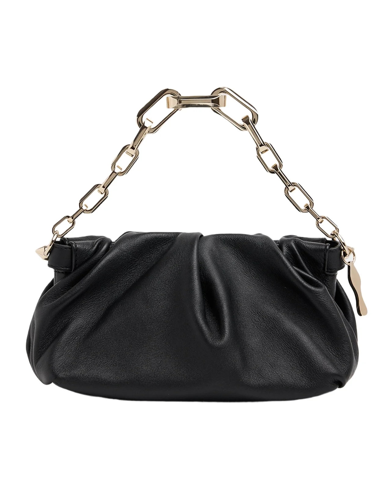 Eva Small Pleated Shoulder Bag in Nappa Leather Eva Small Pleated Shoulder Bag in Nappa Leather