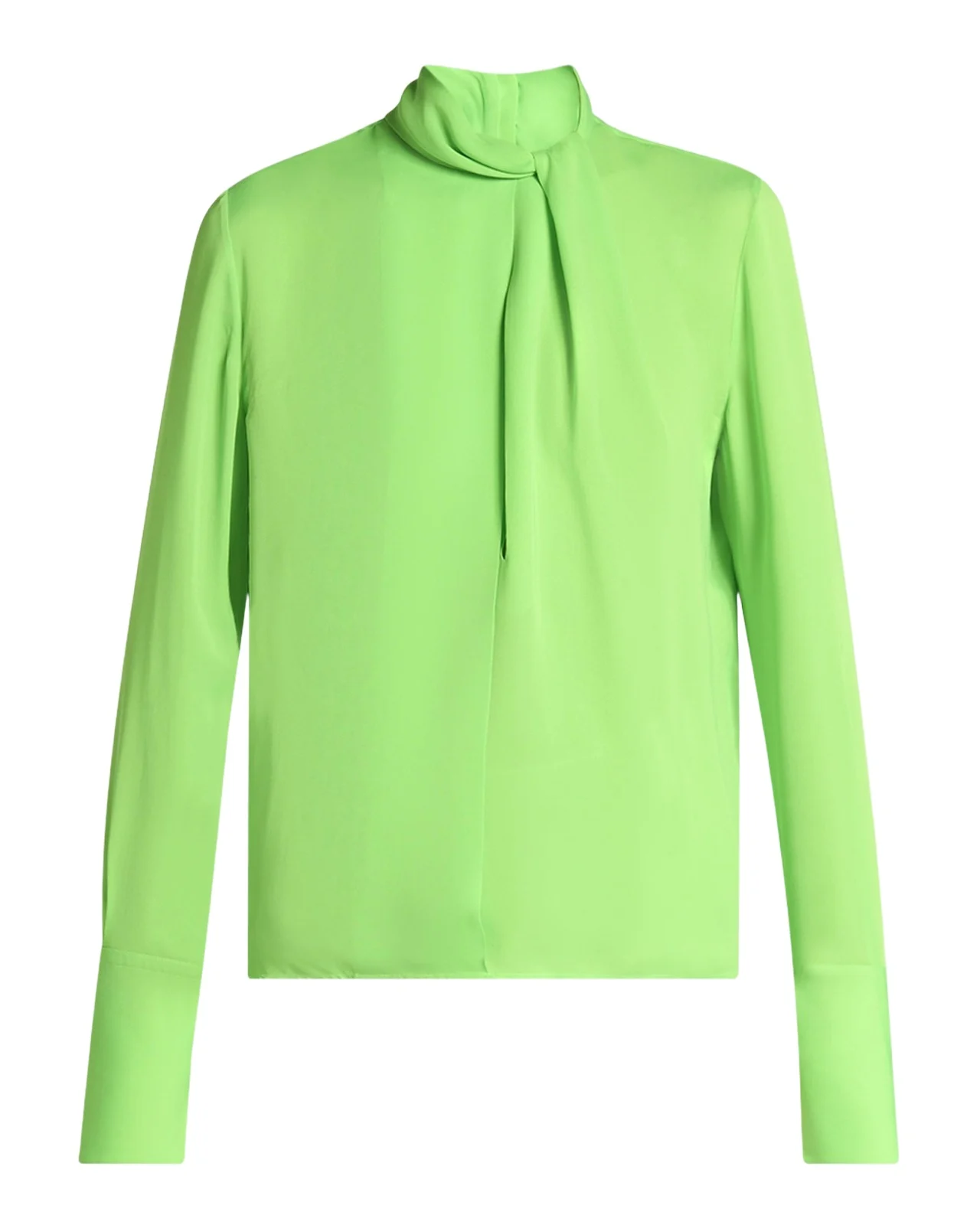 Tom Ford Twisted-Neck Silk Long-Sleeve Shirt