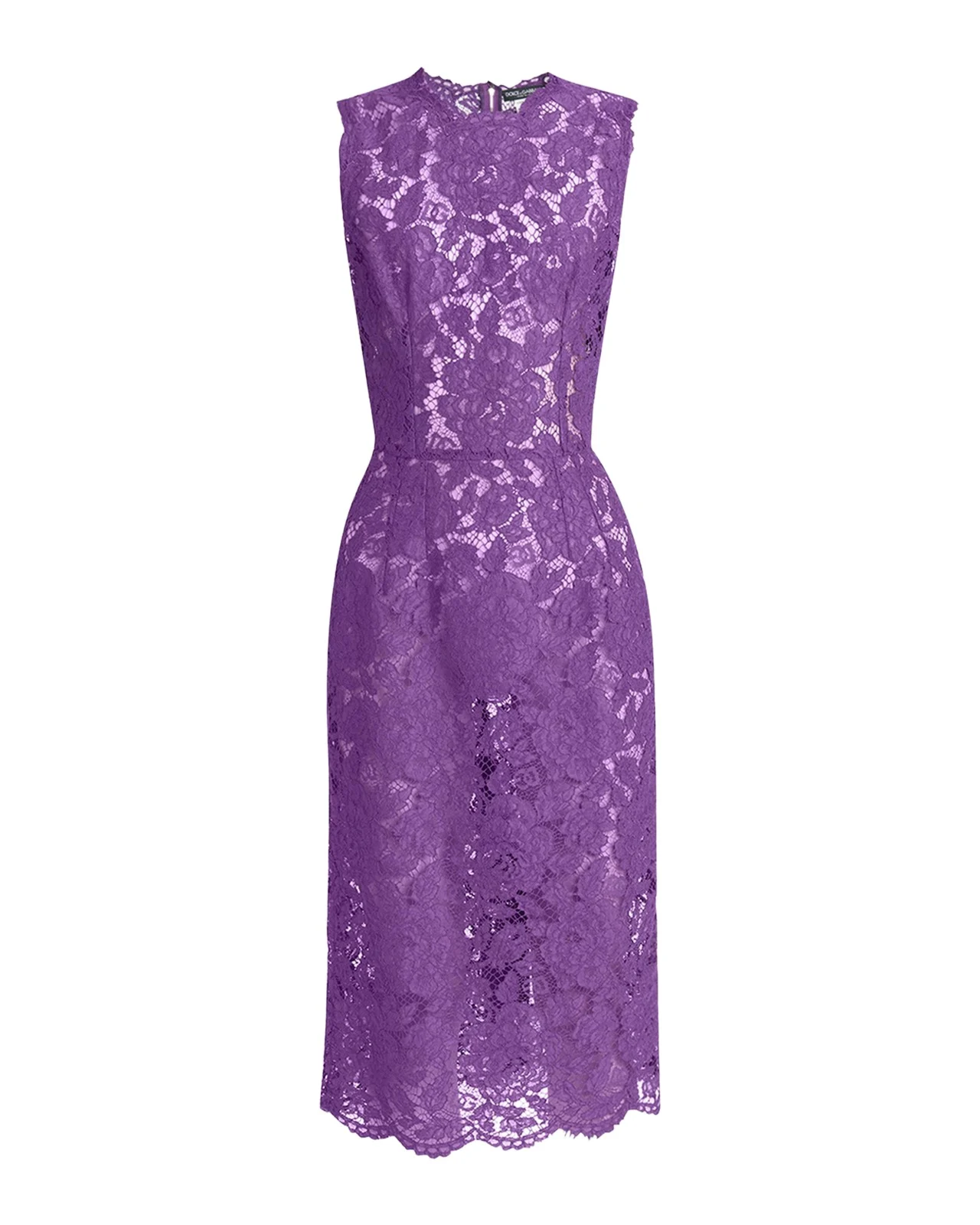 Dolce & Gabbana Floral Lace Midi Dress