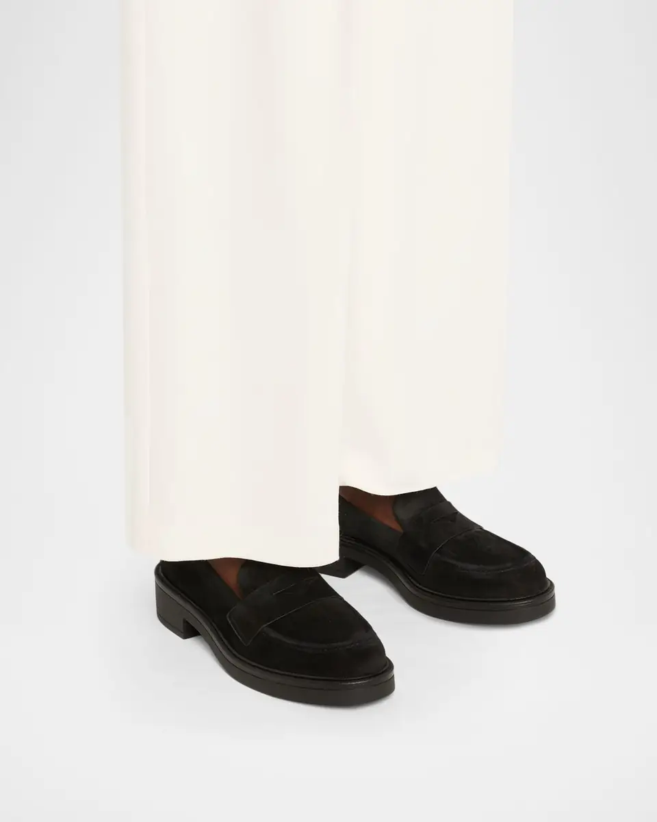 Stuart Weitzman Celia Lite Suede Penny Loafers | Thumbnail 2 Stuart Weitzman Celia Lite Suede Penny Loafers | Thumbnail 2