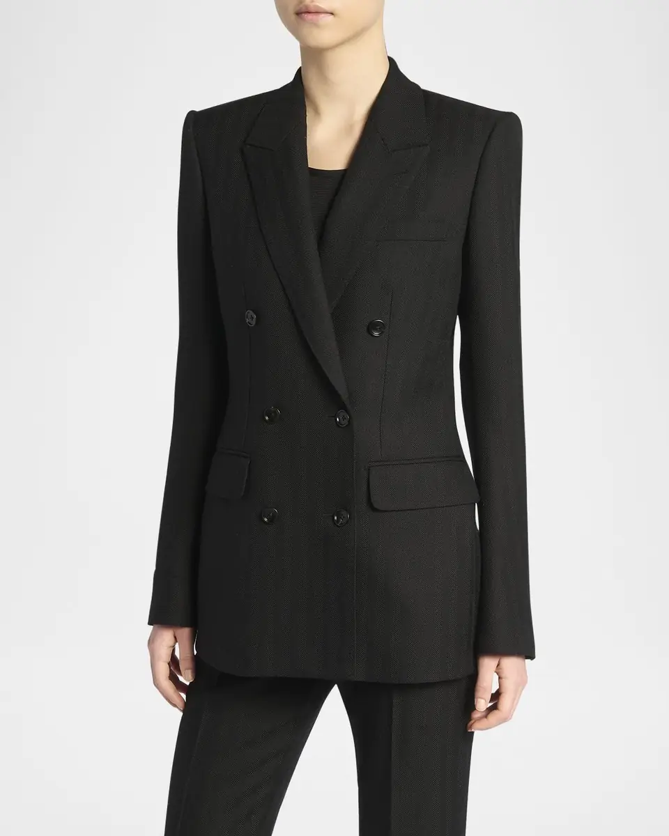 Tom Ford Herringbone Double-Breasted Blazer | Thumbnail 4 Tom Ford Herringbone Double-Breasted Blazer | Thumbnail 4