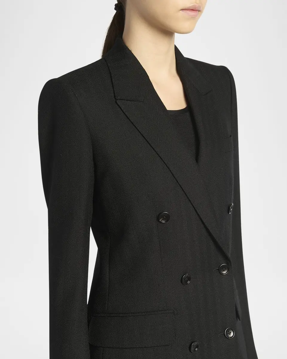 Tom Ford Herringbone Double-Breasted Blazer | Thumbnail 5 Tom Ford Herringbone Double-Breasted Blazer | Thumbnail 5