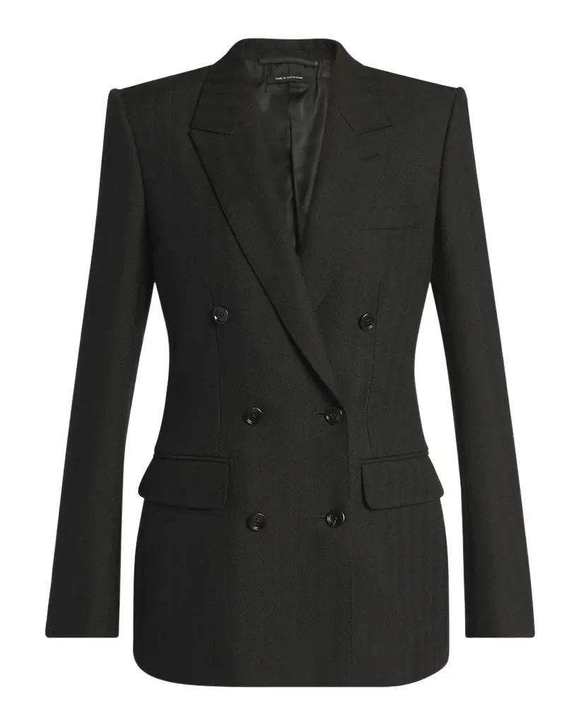 TOM FORD Herringbone Double-Breasted Blazer | Image 1 TOM FORD Herringbone Double-Breasted Blazer | Image 1