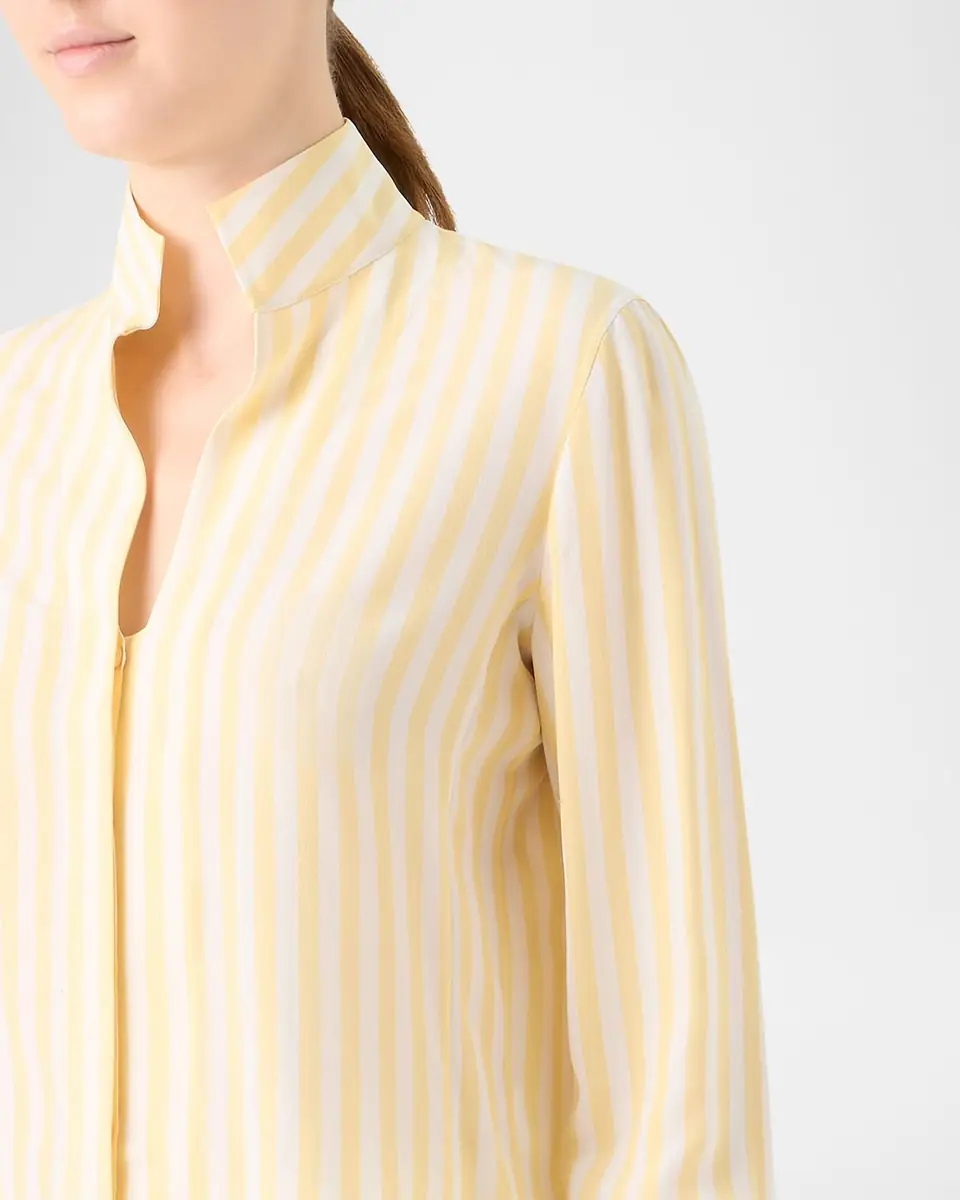 Akris Striped Silk Crepe Button-Down Shirt | Thumbnail 5