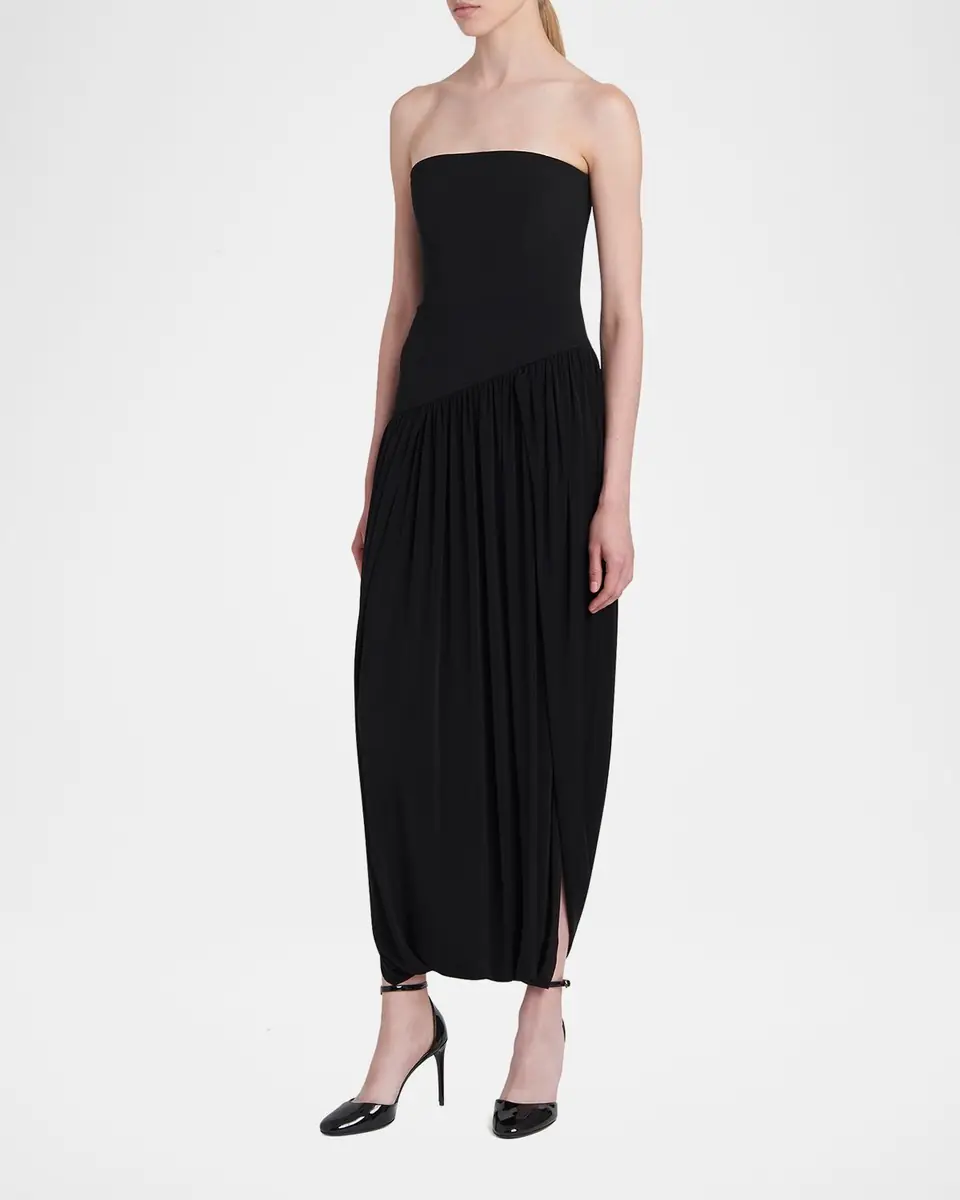 Ferragamo Strapless Drop-Waist Bubble Evening Gown | Thumbnail 4