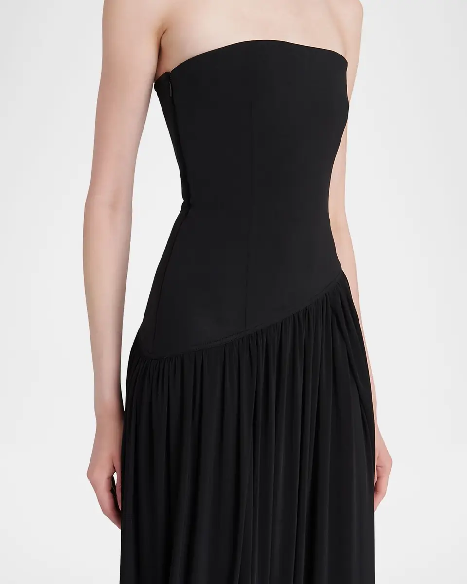 Ferragamo Strapless Drop-Waist Bubble Evening Gown | Thumbnail 5