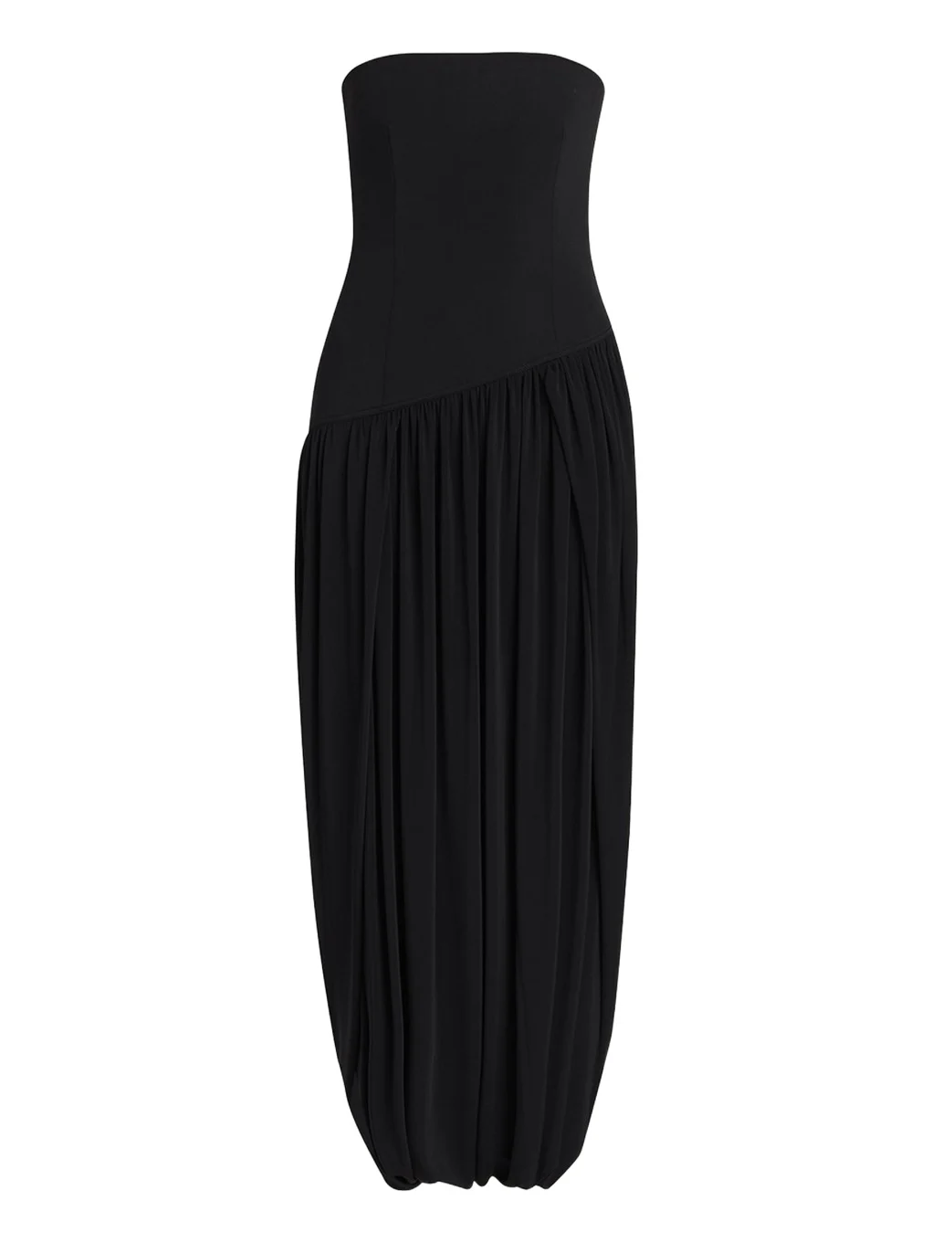 Ferragamo Strapless Drop-Waist Bubble Evening Gown