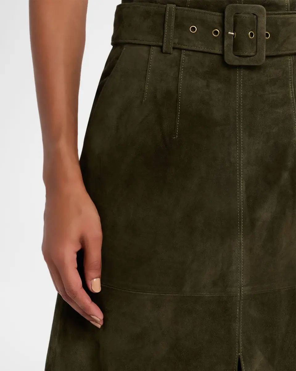 Veronica Beard Alexie Suede Midi Skirt | Thumbnail 5 Veronica Beard Alexie Suede Midi Skirt | Thumbnail 5