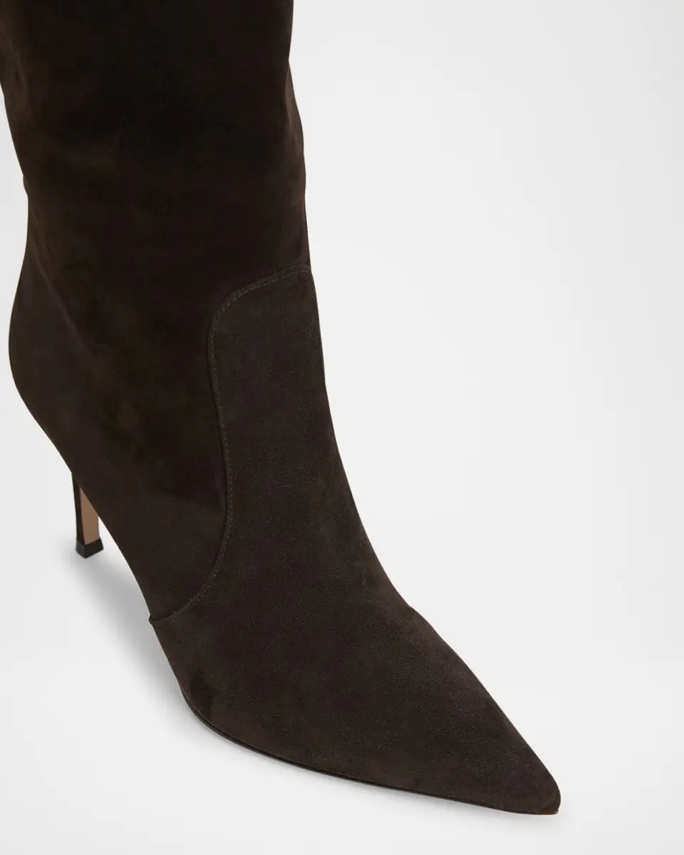 Gianvito Rossi Hansen Suede Pointed-Toe Knee Boots | Thumbnail 5