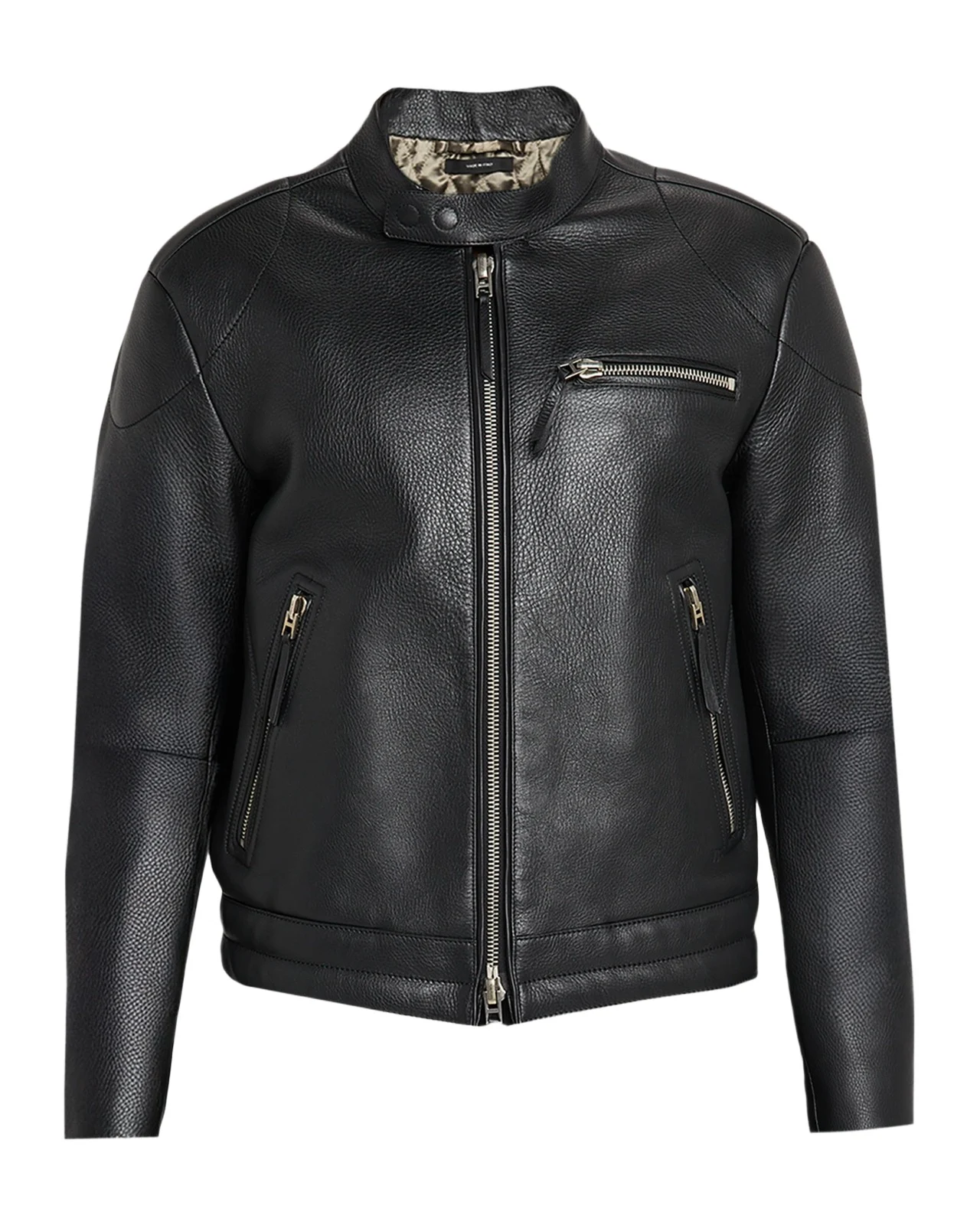 Tom Ford Men's Pebbled Leather Biker Jacket