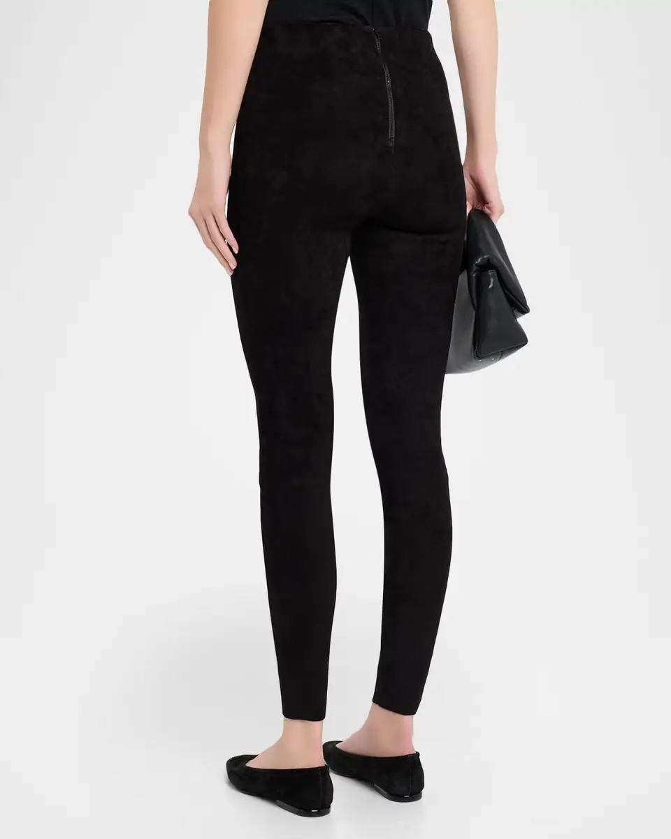 Alice + Olivia Lennox Mid-Rise Suede Leggings | Thumbnail 3 Alice + Olivia Lennox Mid-Rise Suede Leggings | Thumbnail 3