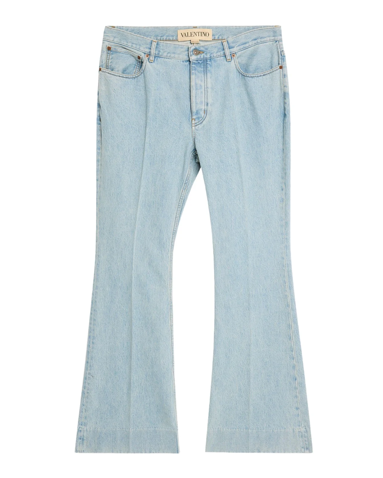 Men's Light-Wash Denim Bootcut Jeans