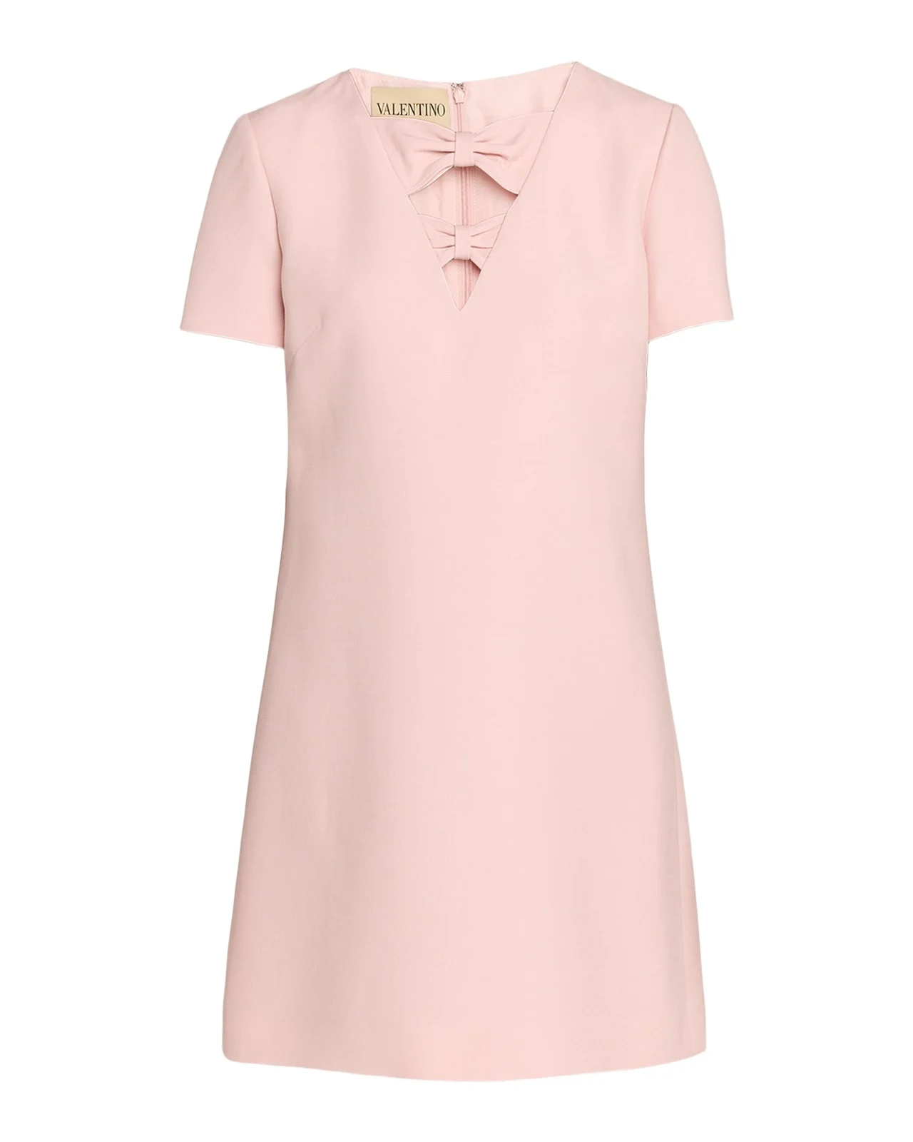 Bow Cutout Short-Sleeve Mini Dress