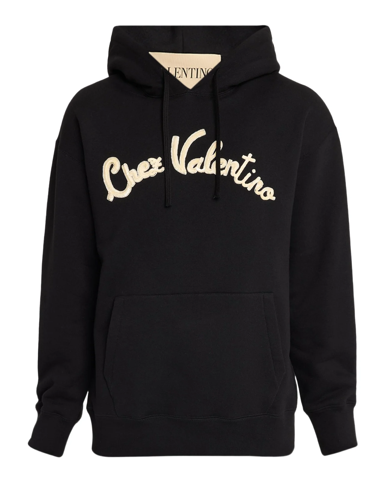 Valentino Garavani Men's Jersey Sequin Logo Cotton Hoodie
