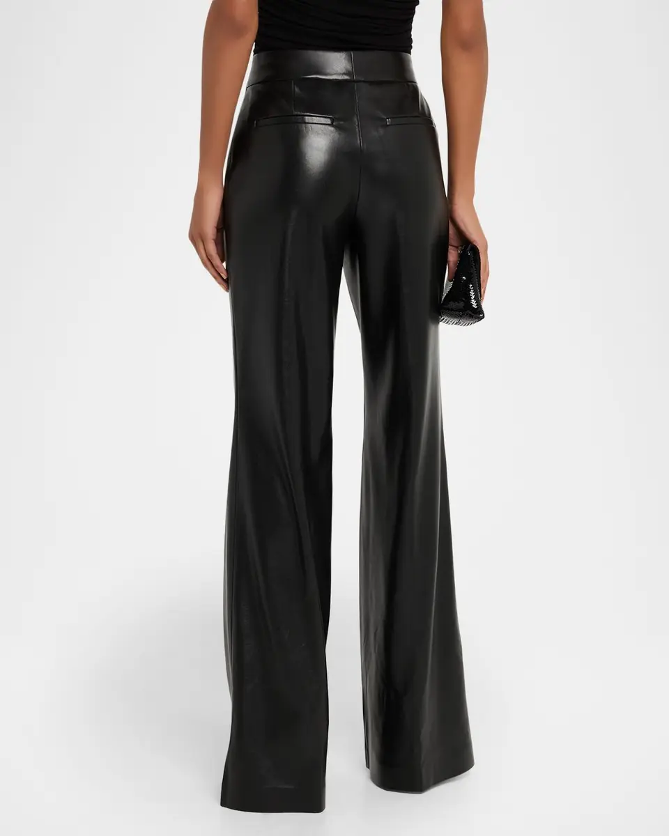 Alice + Olivia Dylan Vegan Leather Wide-Leg Pants | Thumbnail 3 Alice + Olivia Dylan Vegan Leather Wide-Leg Pants | Thumbnail 3