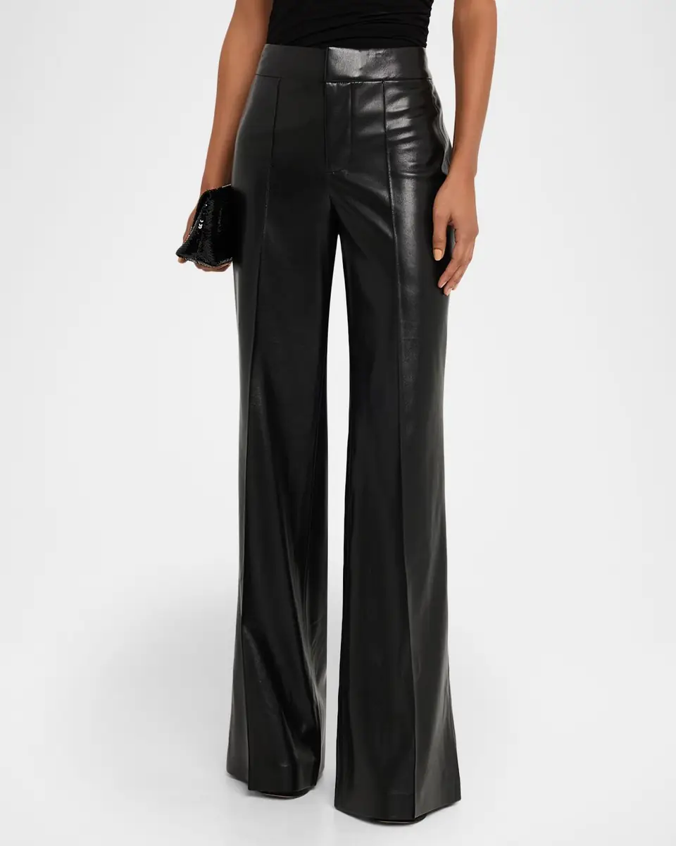 Alice + Olivia Dylan Vegan Leather Wide-Leg Pants | Thumbnail 4 Alice + Olivia Dylan Vegan Leather Wide-Leg Pants | Thumbnail 4