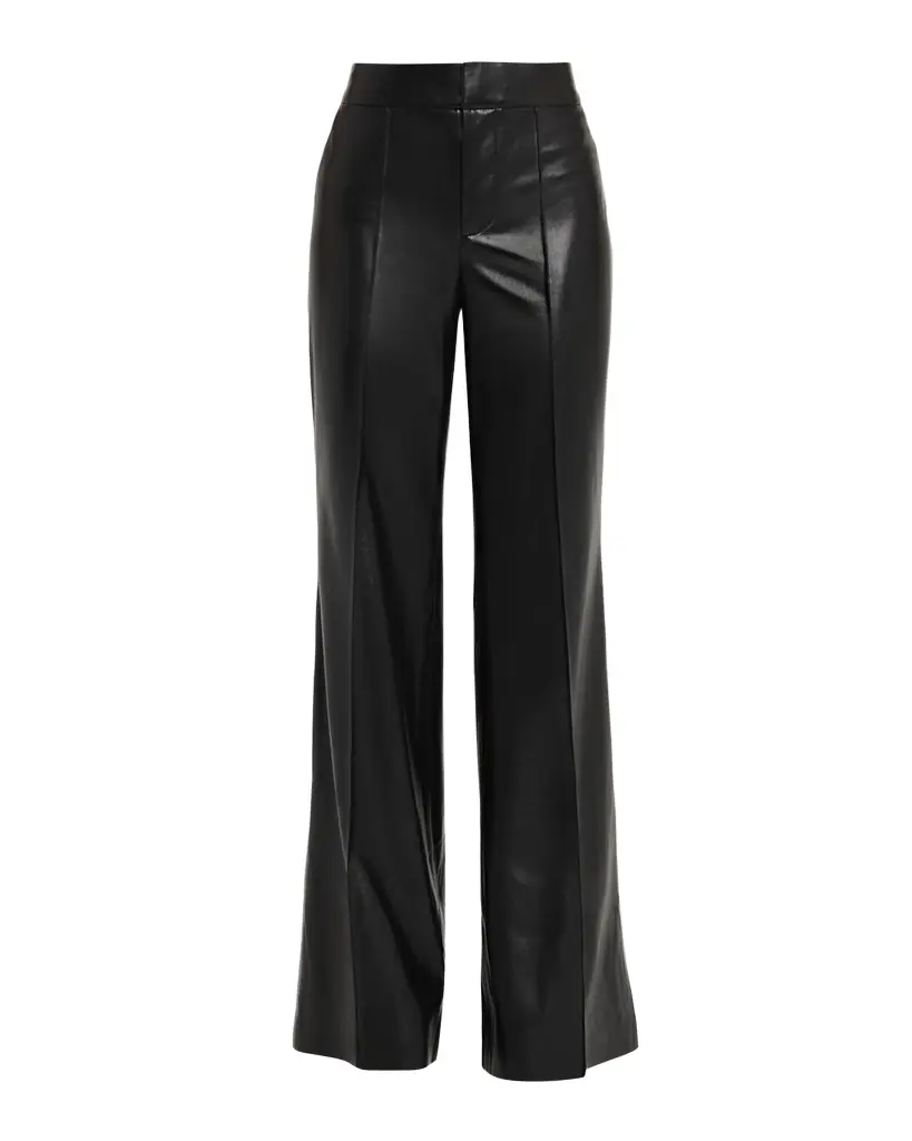 Alice + Olivia Dylan Vegan Leather Wide-Leg Pants