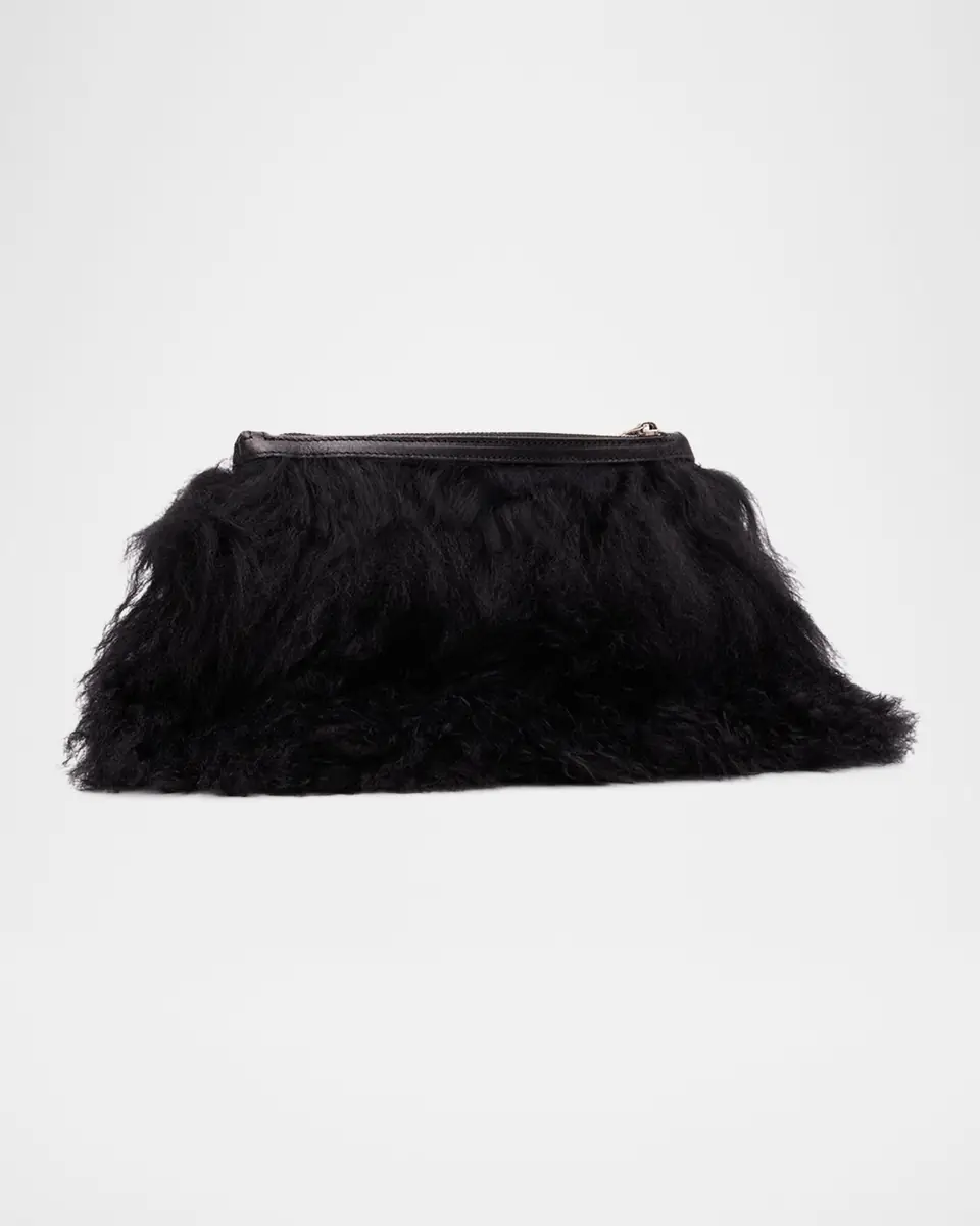 Dolce & Gabbana Shearling Wristlet Clutch Bag | Thumbnail 3 Dolce & Gabbana Shearling Wristlet Clutch Bag | Thumbnail 3