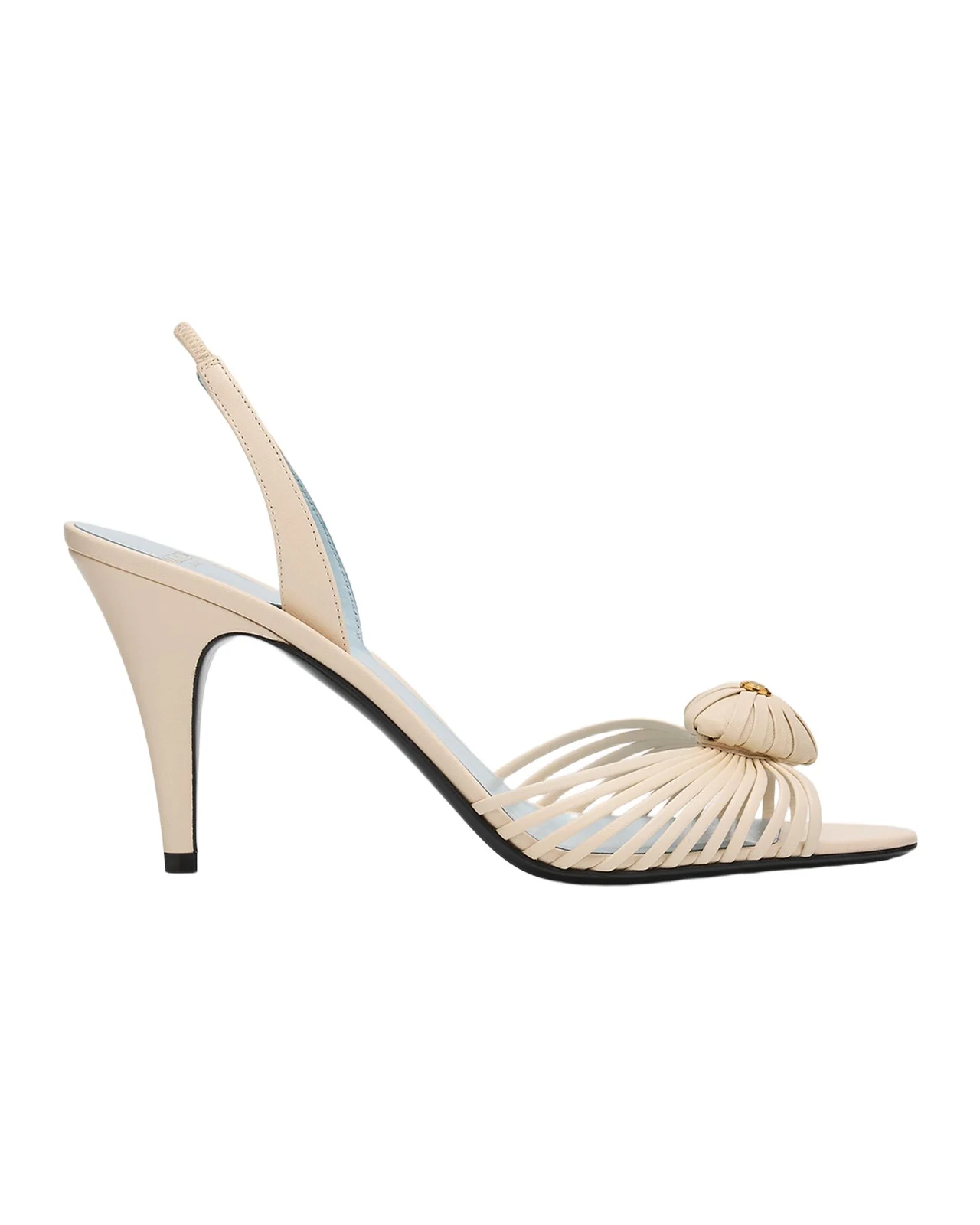 Valentino Garavani 85mm Royal Heart VLogo Leather Slingback Sandals