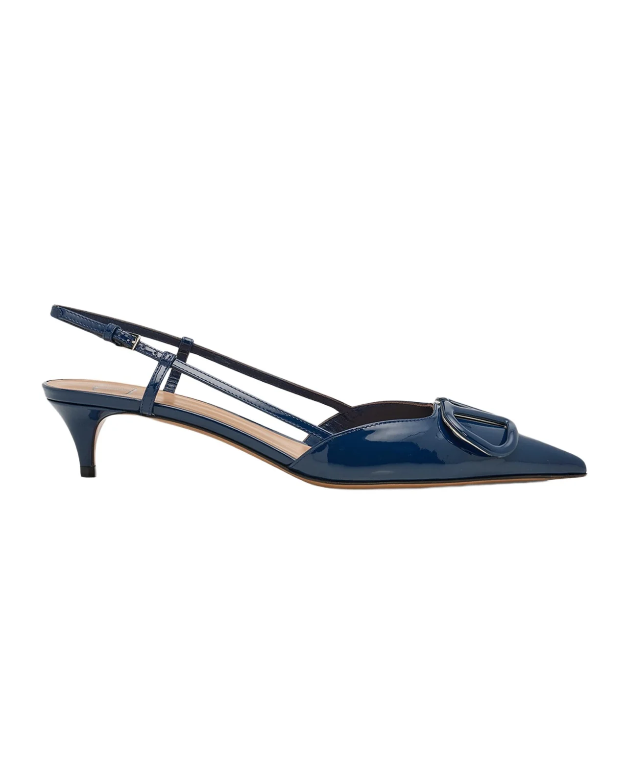 40mm VLogo Patent Leather Slingback Pumps 40mm VLogo Patent Leather Slingback Pumps