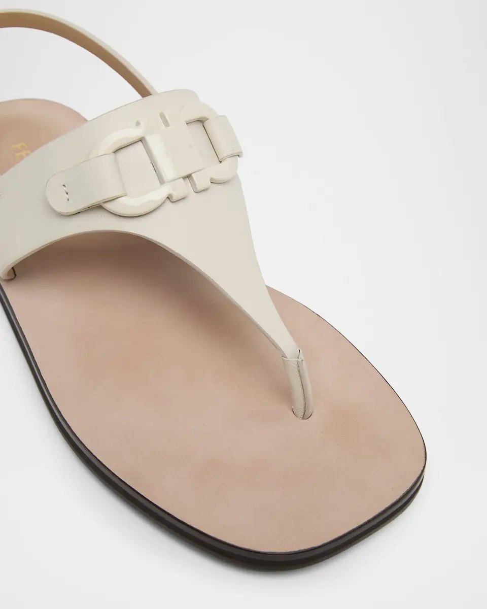 Ferragamo Siriana Gancio Leather Thong Sandals | Thumbnail 3 Ferragamo Siriana Gancio Leather Thong Sandals | Thumbnail 3
