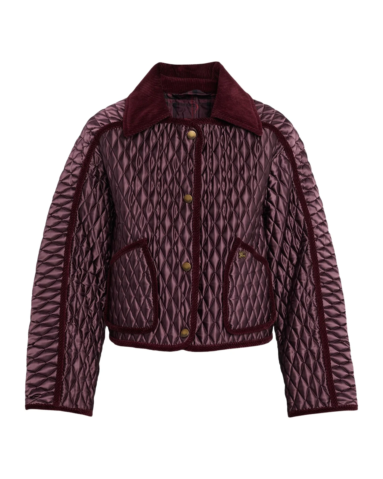 Floriston Corduroy-Trim Quilted Barn Jacket