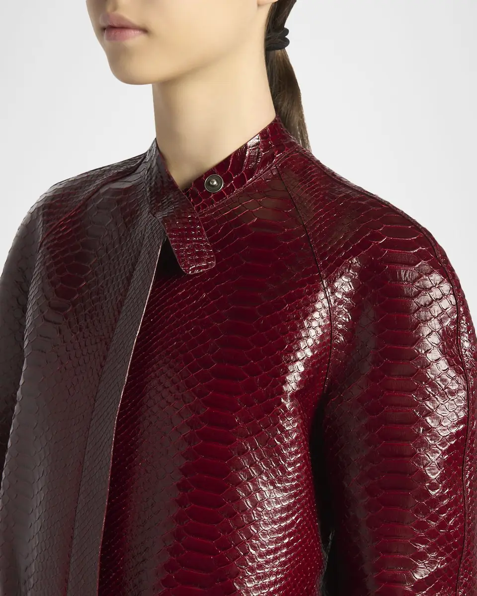Tom Ford Snake-Embossed Leather Long Coat | Thumbnail 5