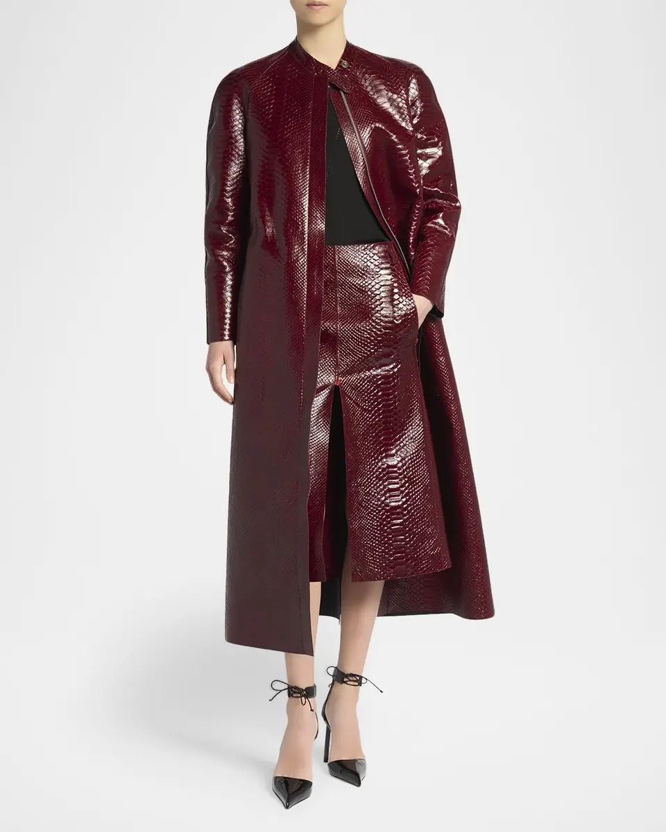 Tom Ford Snake-Effect Leather Midi Skirt | Thumbnail 2 Tom Ford Snake-Effect Leather Midi Skirt | Thumbnail 2