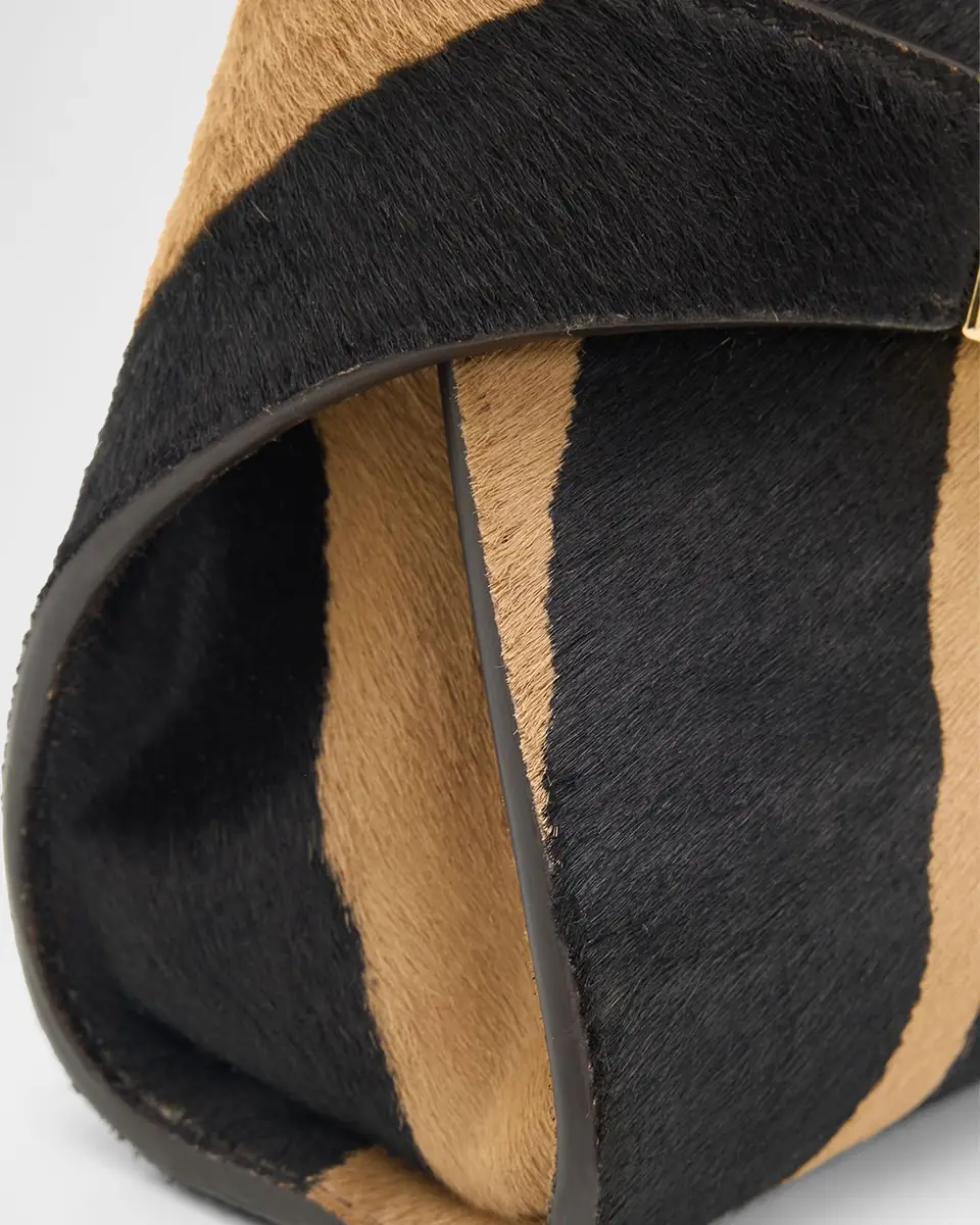 Ferragamo Hug Zebra-Print Calf Hair Shoulder Bag | Thumbnail 4 Ferragamo Hug Zebra-Print Calf Hair Shoulder Bag | Thumbnail 4