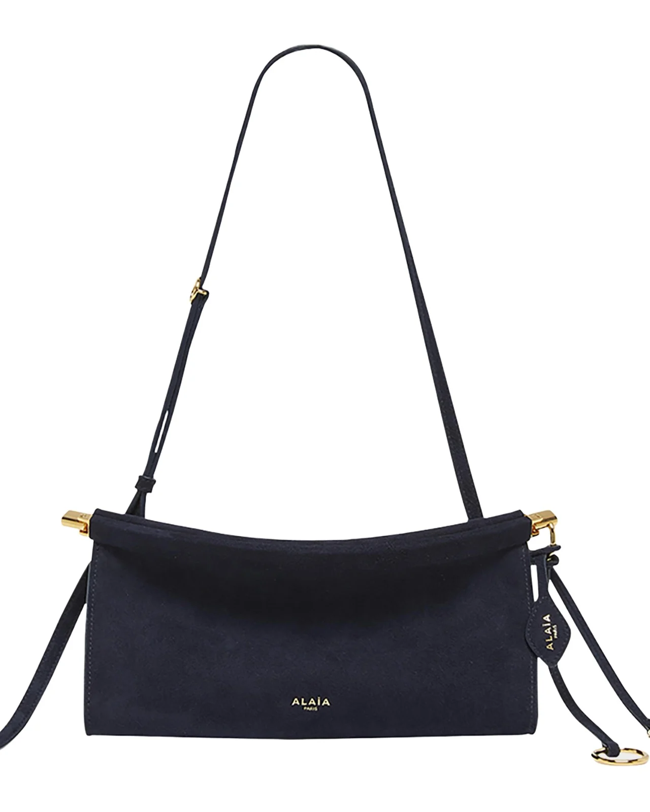 Le Click East-West Suede Shoulder Bag Le Click East-West Suede Shoulder Bag
