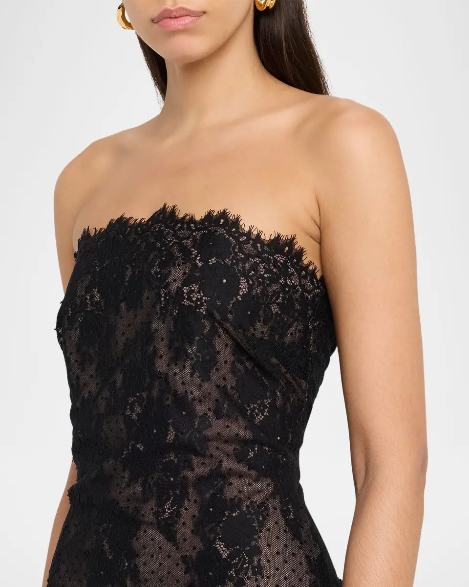 Retrofête Vespera Strapless Lace Dress | Thumbnail 5
