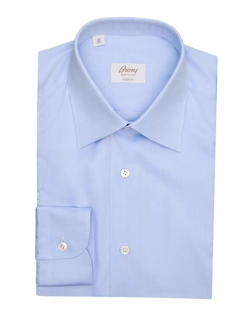 Brioni Men's Brew Giza 45 Cotton Twill Dress Shirt | Thumbnail 3 Brioni Men's Brew Giza 45 Cotton Twill Dress Shirt | Thumbnail 3