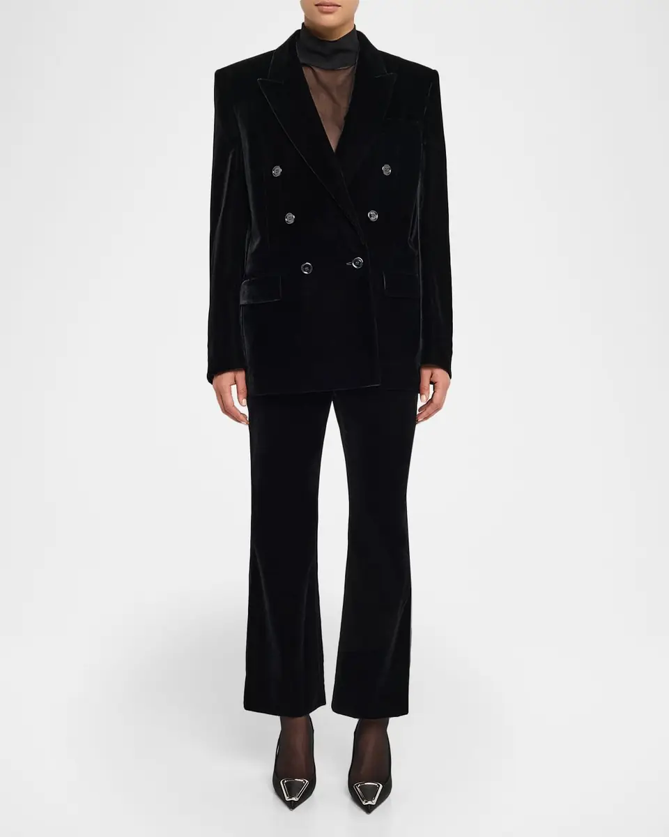 Saint Laurent Velvet Flare Trousers | Thumbnail 2 Saint Laurent Velvet Flare Trousers | Thumbnail 2