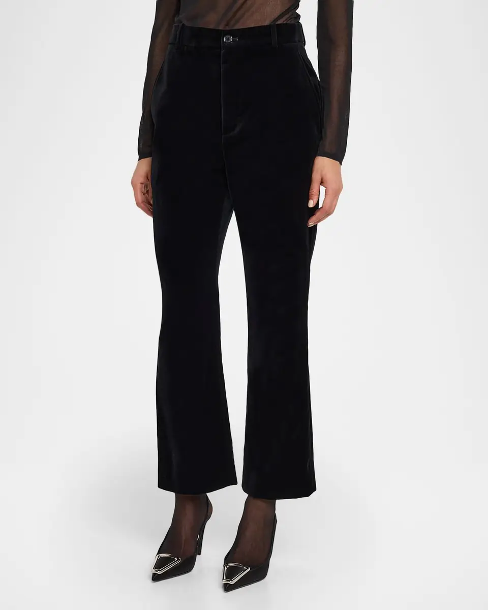 Saint Laurent Velvet Flare Trousers | Thumbnail 4 Saint Laurent Velvet Flare Trousers | Thumbnail 4