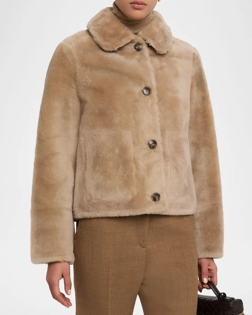 Yves Salomon Short Lamb Shearling Jacket | Thumbnail 3