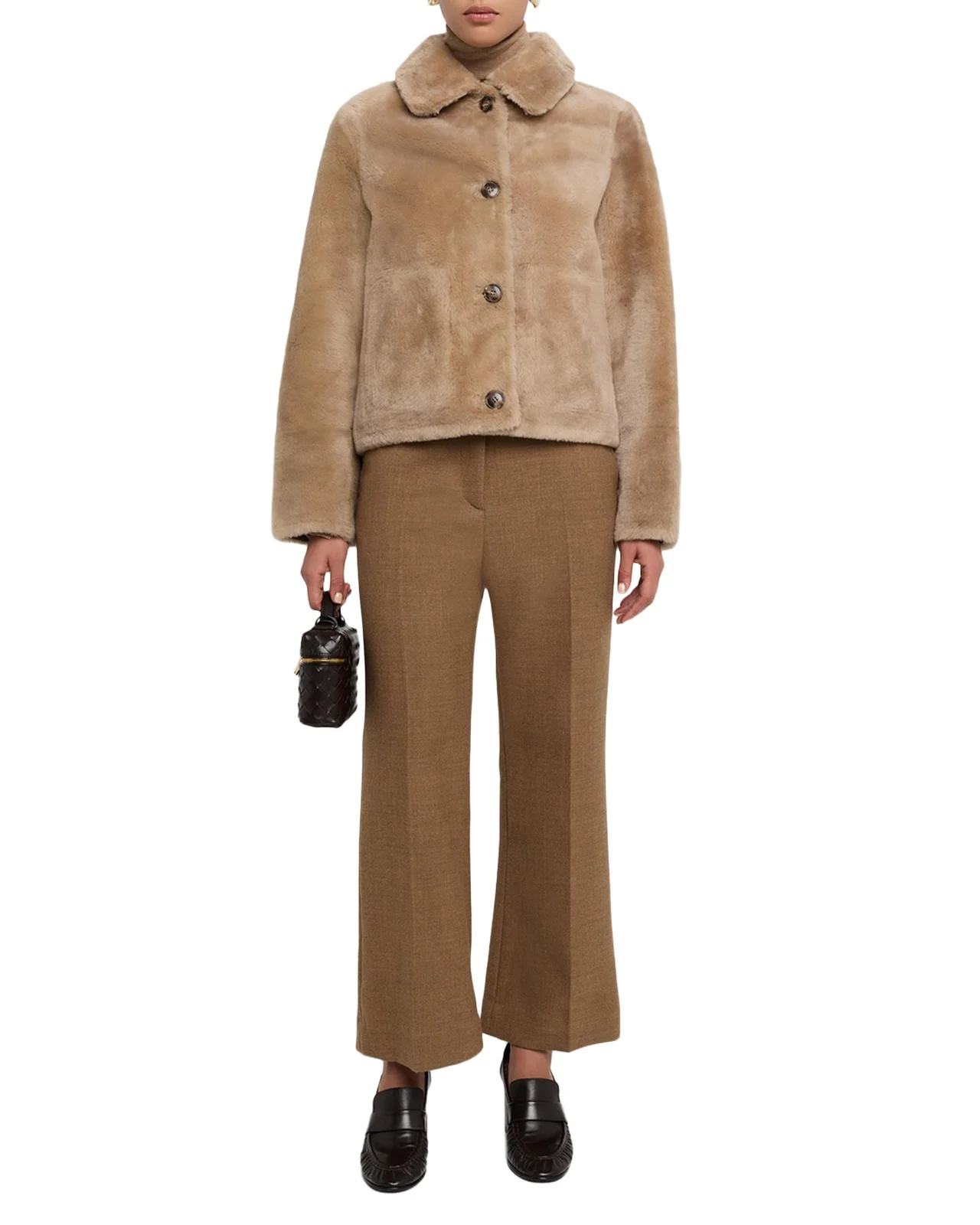 Yves Salomon Short Lamb Shearling Jacket