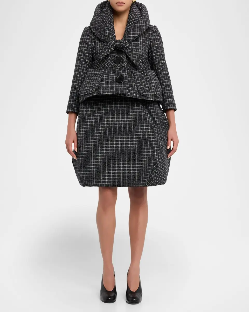 Marc Jacobs Runway Windowpane Check Padded Bubble Skirt | Thumbnail 2 Marc Jacobs Runway Windowpane Check Padded Bubble Skirt | Thumbnail 2