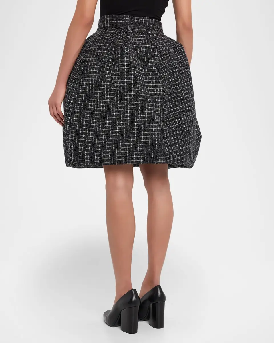 Marc Jacobs Runway Windowpane Check Padded Bubble Skirt | Thumbnail 3 Marc Jacobs Runway Windowpane Check Padded Bubble Skirt | Thumbnail 3