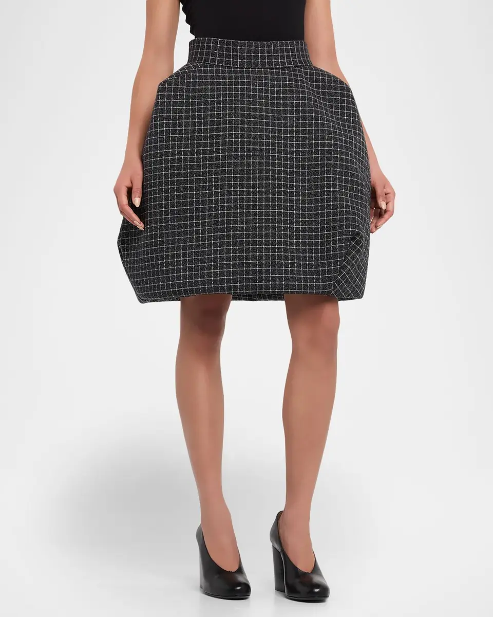 Marc Jacobs Runway Windowpane Check Padded Bubble Skirt | Thumbnail 4 Marc Jacobs Runway Windowpane Check Padded Bubble Skirt | Thumbnail 4