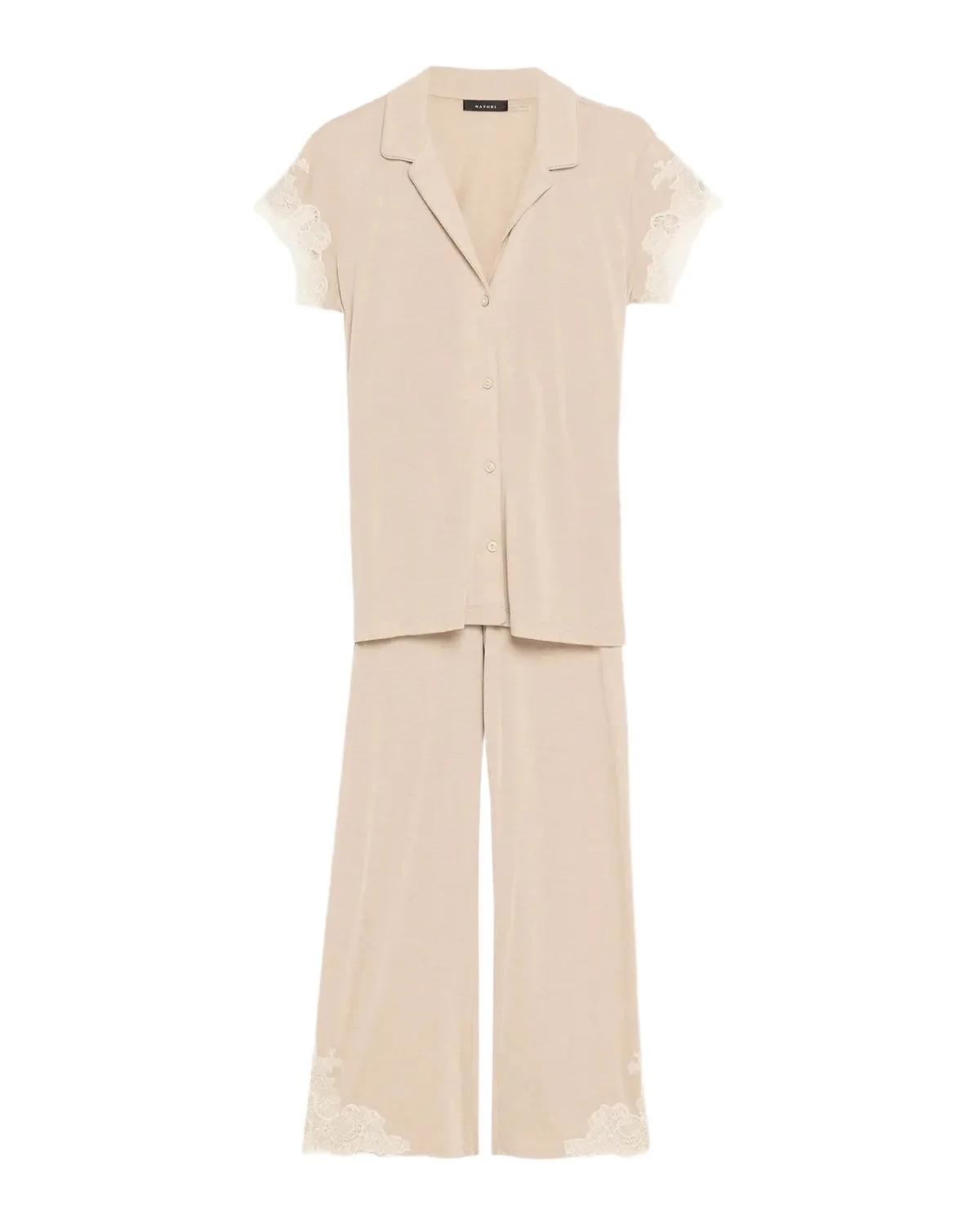 Natori Luxe Shangri-La Short-Sleeve Pajama Set