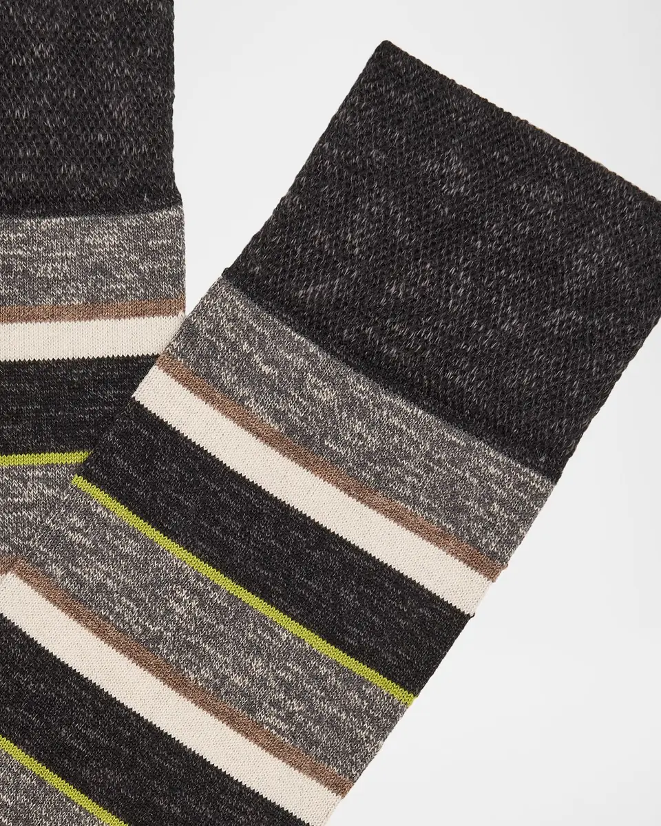 Marcoliani Men's Multi-Stripe Crew Socks | Thumbnail 2 Marcoliani Men's Multi-Stripe Crew Socks | Thumbnail 2