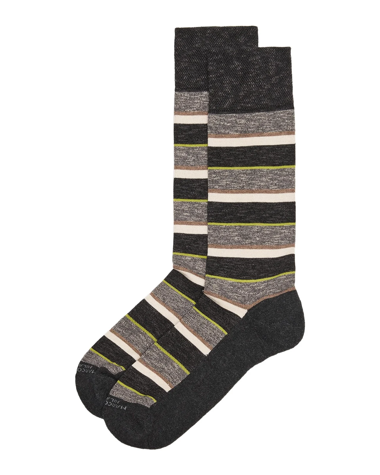 Marcoliani Men's Multi-Stripe Crew Socks