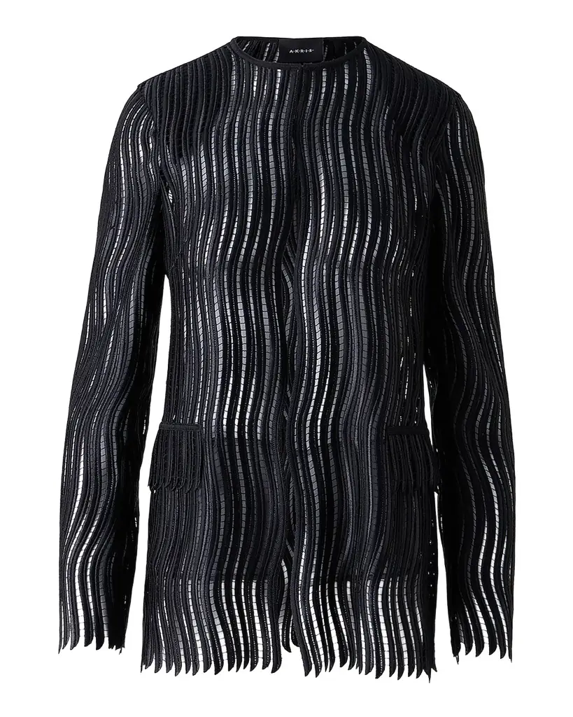 Akris Hekka Techno Wave Guipure Jacket