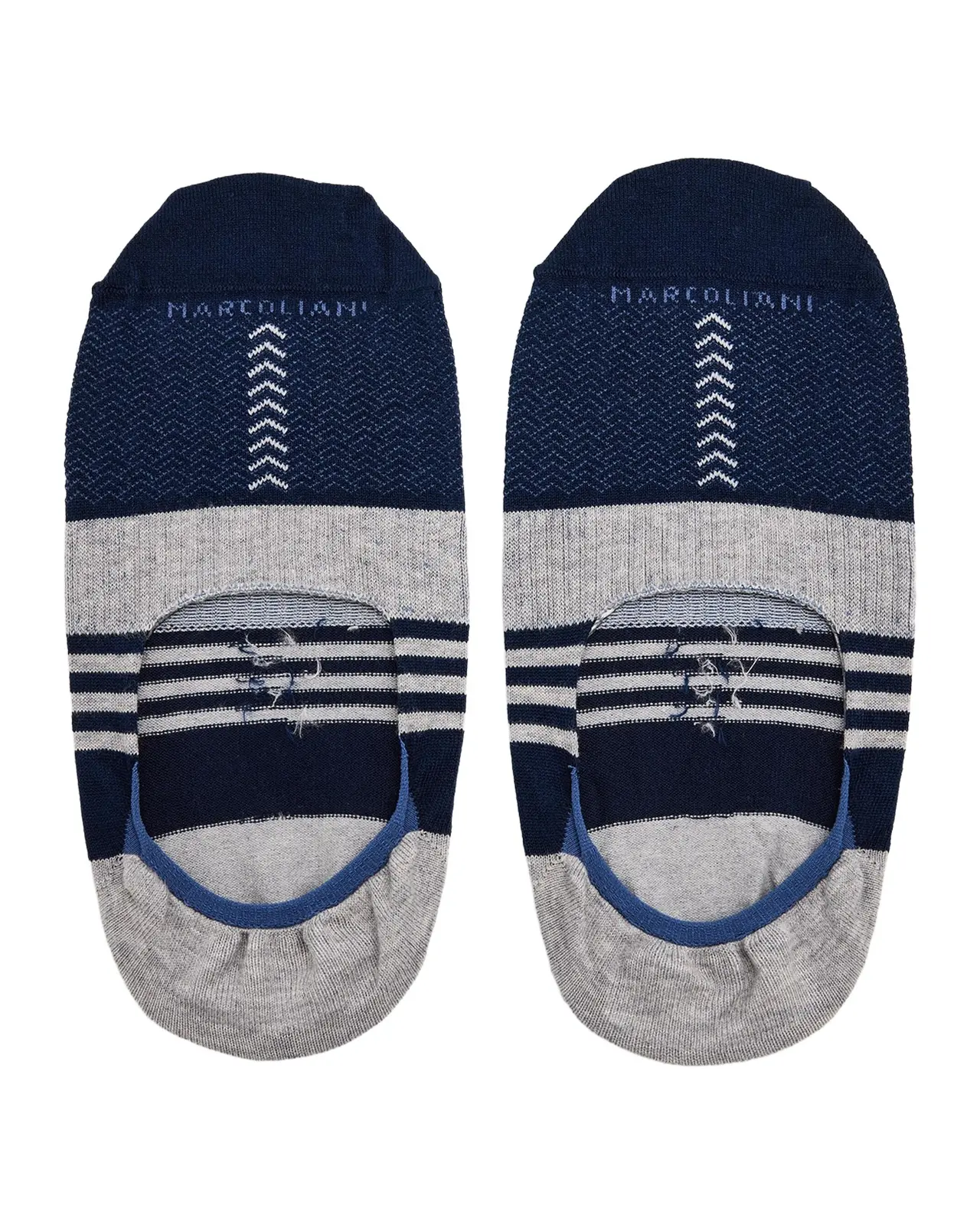 Marcoliani Men's Invisible Touch Cotton No-Show Socks
